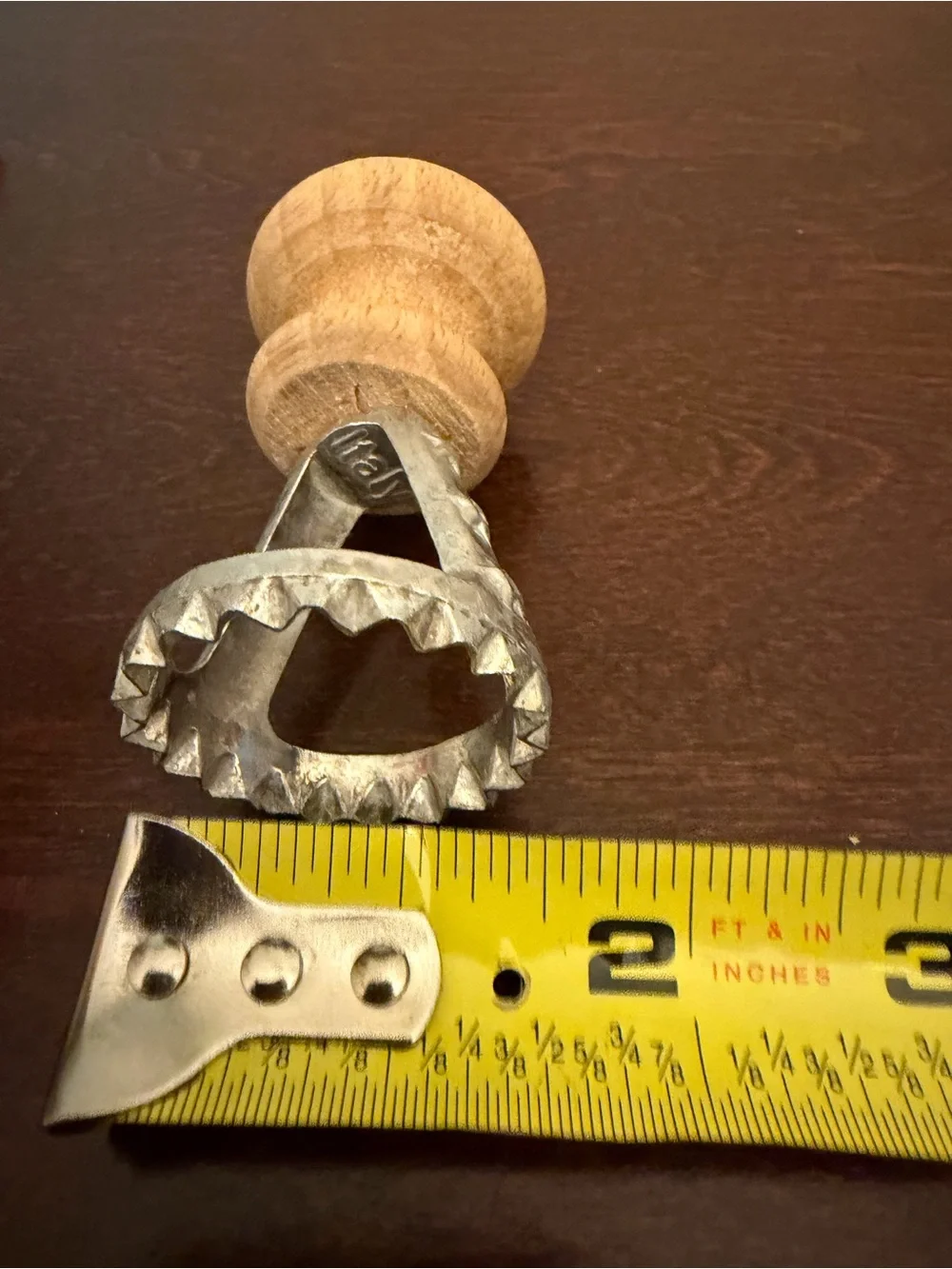 Mini Ravioli Hand Press Aluminum Frame Wooden Handle Set Of 2 Square & Round